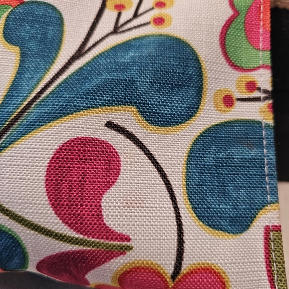 Clinique Cosmetic Makeup Bag 8”x6” Daisy Floral Pattern Travel Beach - Picture 12 of 14